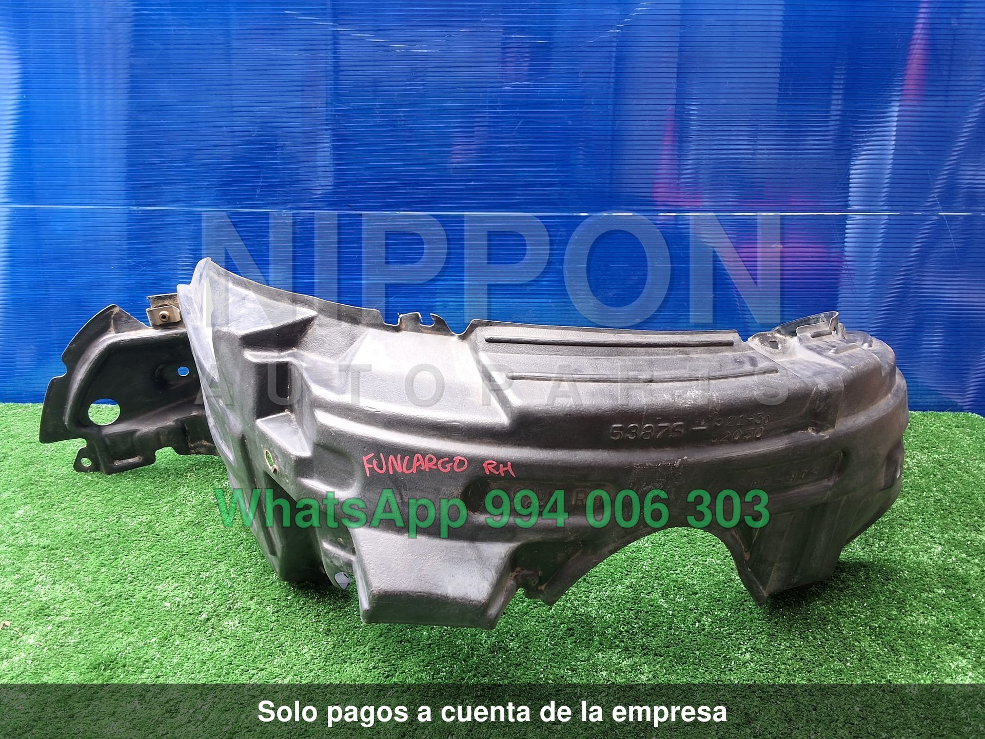 PLASTICO DE GUARDAFANGO RH TOYOTA FUNCARGO 1999-2005 HATCHBACK NCP20 NCP25
