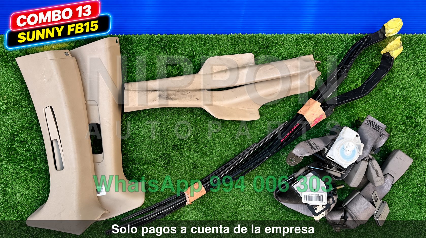 COMBO DE ACCESORIOS NISSAN SUNNY 1998-2004 SEDAN B15 SB15