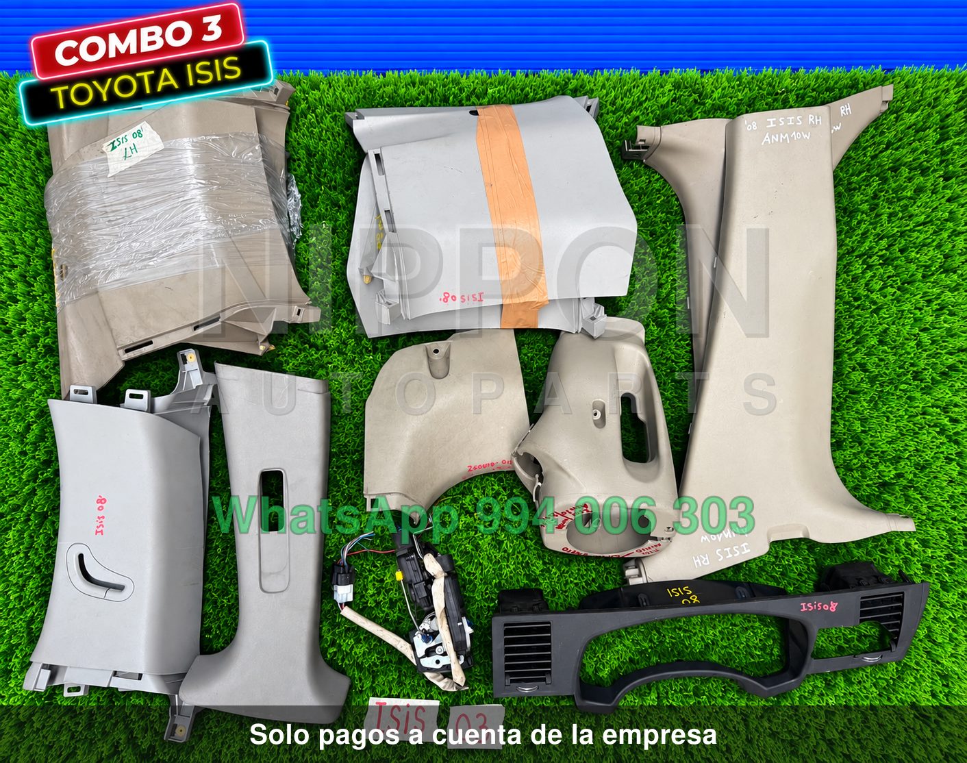 COMBO DE ACCESORIOS TOYOTA ISIS 2004-2009 WAGON ANM10G ZNM10G