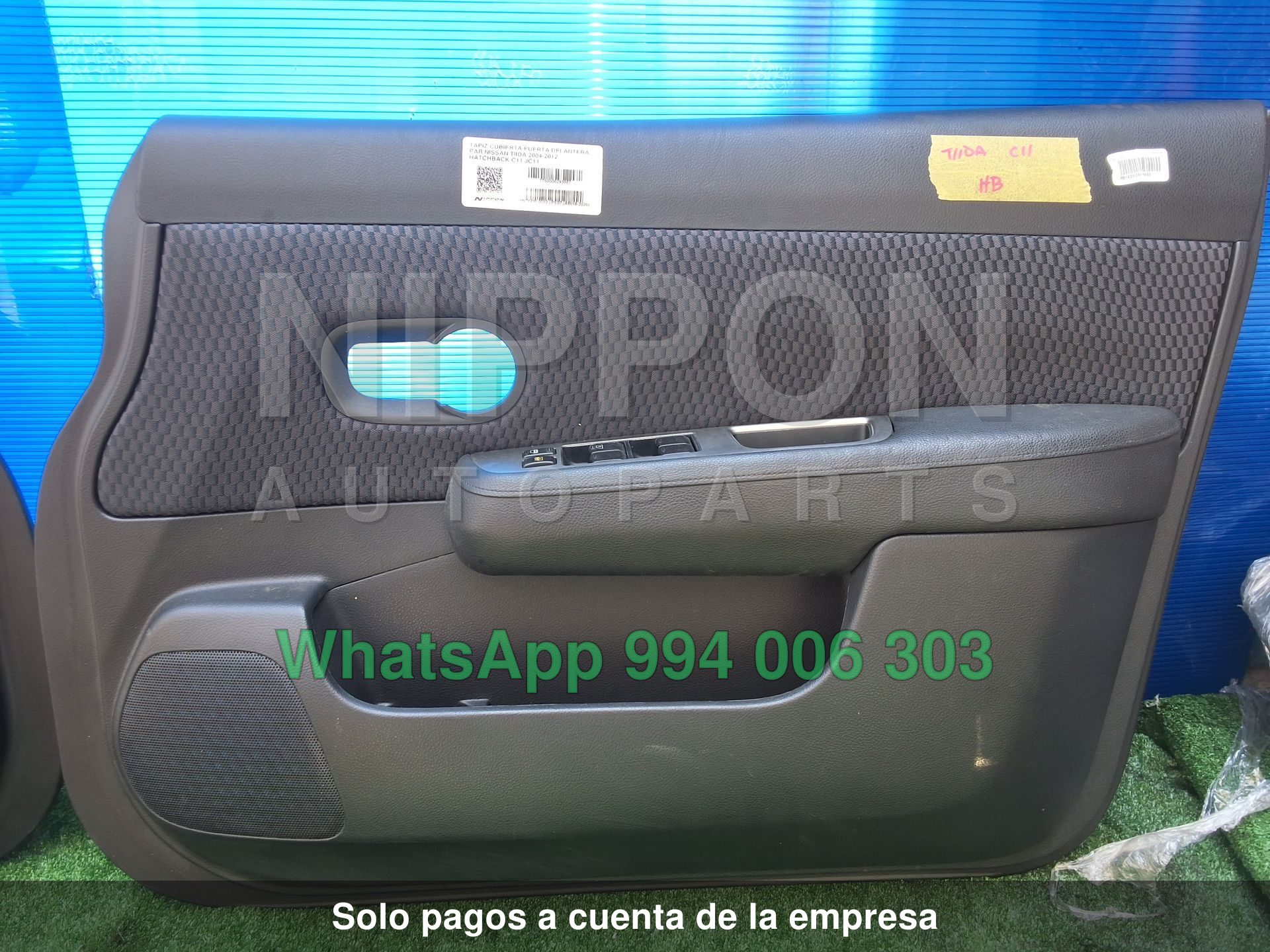 TAPIZ CUBIERTA PUERTA DELANTERA PAR NISSAN TIIDA 2004-2012 HATCHBACK C11 JC11