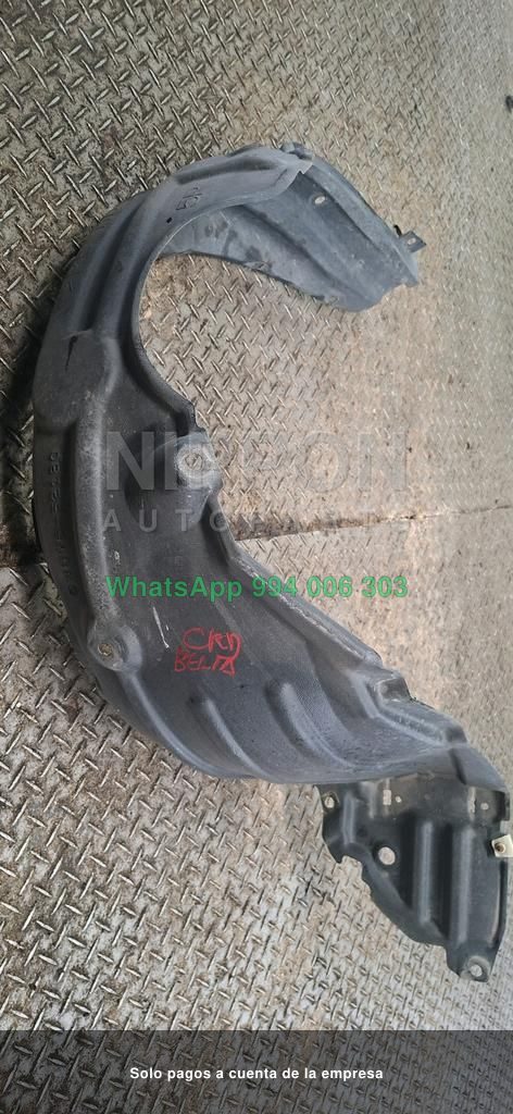 PLASTICO DE GUARDAFANGO RH TOYOTA BELTA 2005-2012 SEDAN KSP92 SCP92